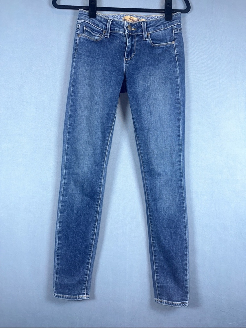 Paige Verdugo Skinny Jeans 25 Medium Wash Blue Stretch Denim
